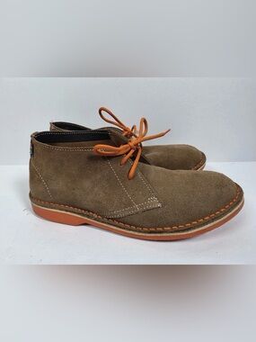 Veldskoen Mens Heritage Bloem Chukka Boots Brown Suede Orange Sole Size 9